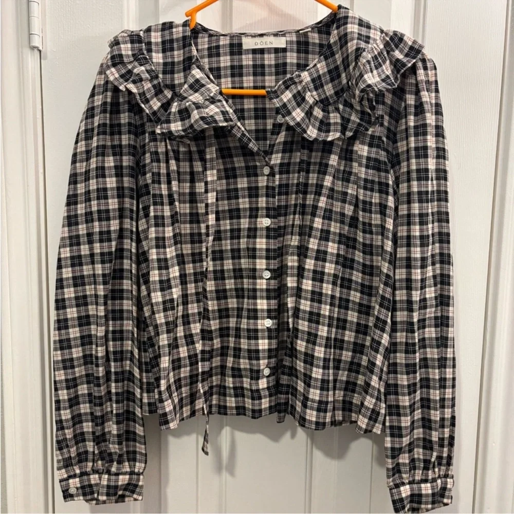 Doen Joelle Top in countryside plaid - Picture 4 of 6